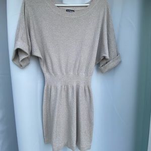 Sparkly short sleeve sweater dress